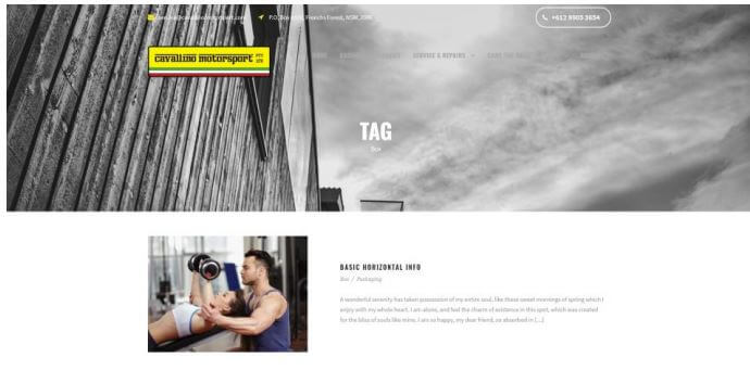 Cavallino Motorsports Thin Content Page
